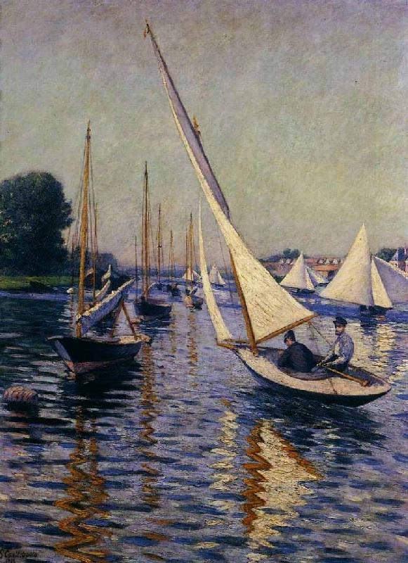 Gustave Caillebotte Regatta at Argenteuil oil painting image
